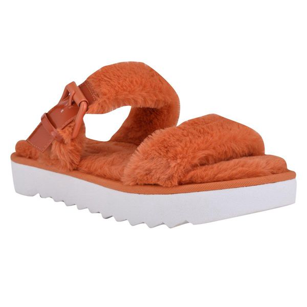 Nine West Funkie Cozy Flat Orange Slippers | Ireland 28J30-7E77